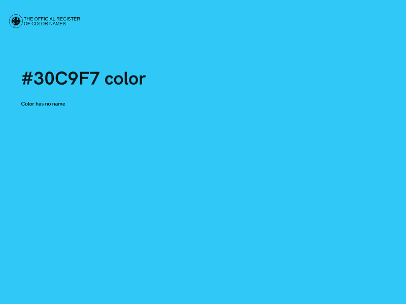 #30C9F7 color image