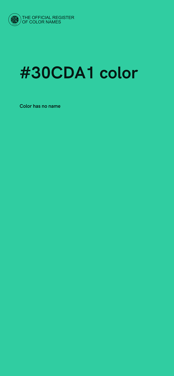 #30CDA1 color image