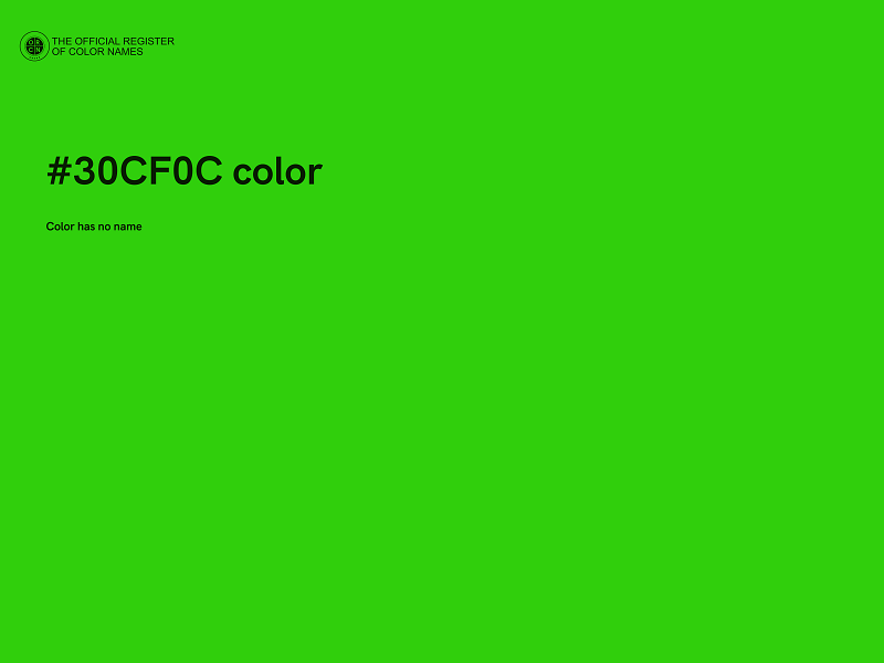 #30CF0C color image