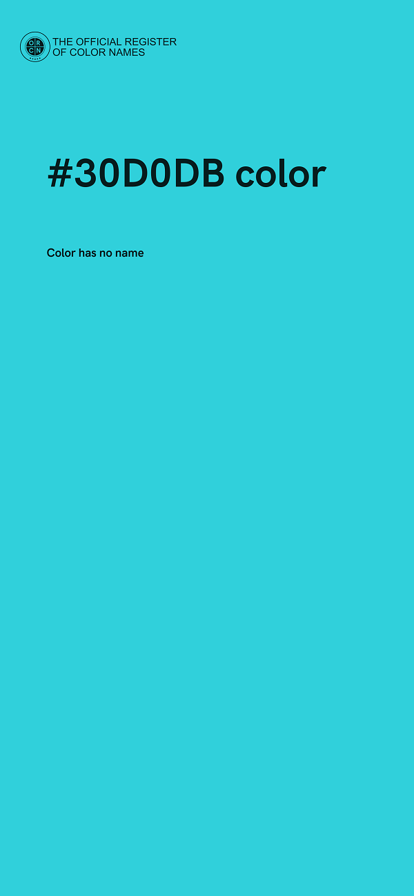 #30D0DB color image