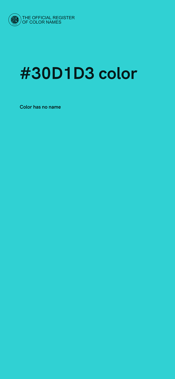 #30D1D3 color image