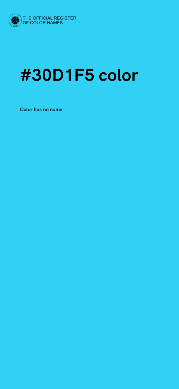 #30D1F5 color image