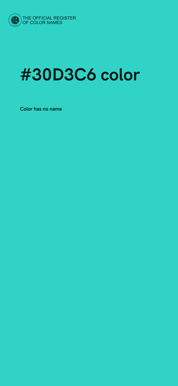 #30D3C6 color image