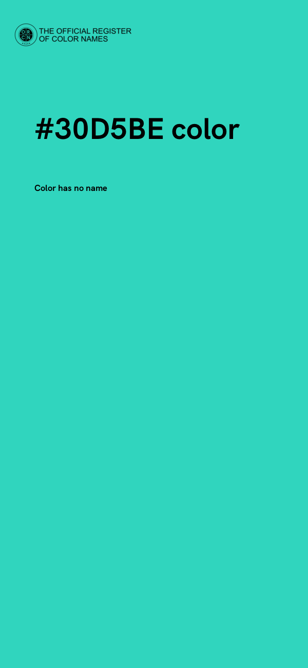#30D5BE color image