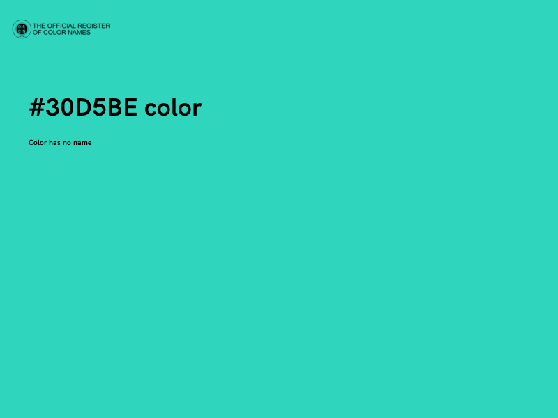 #30D5BE color image