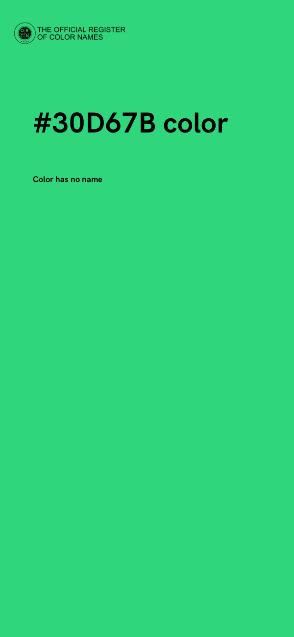 #30D67B color image