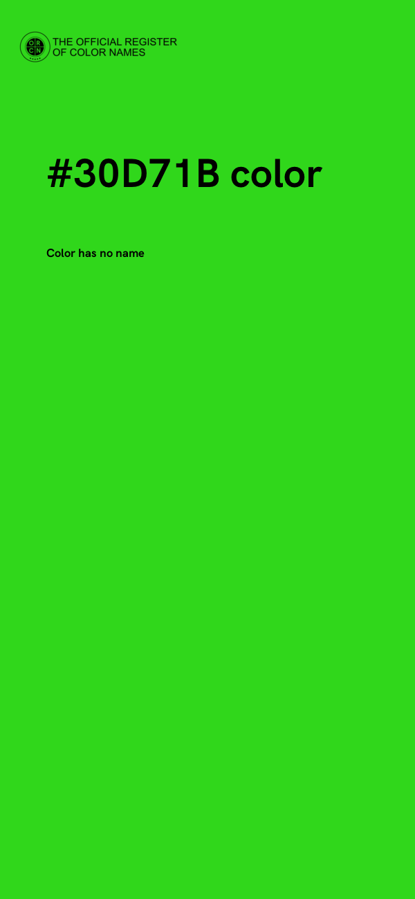#30D71B color image