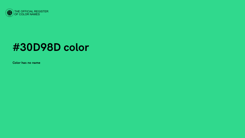 #30D98D color image