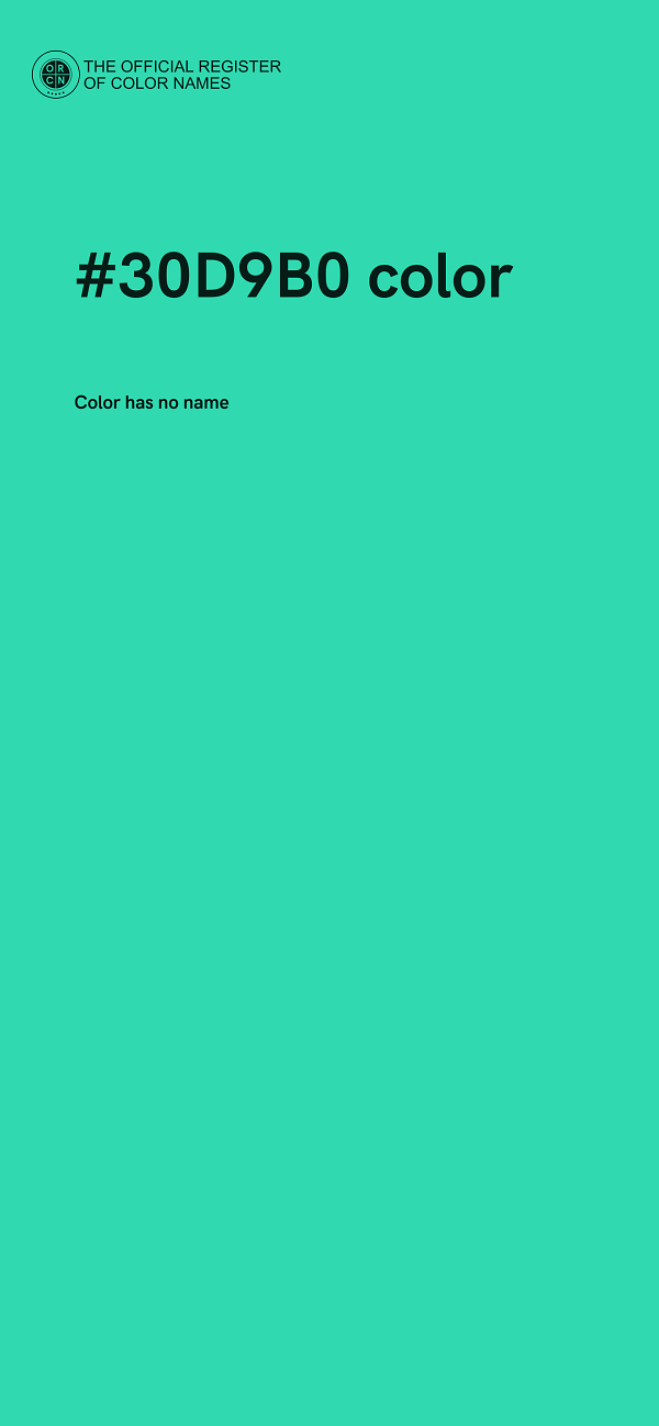 #30D9B0 color image