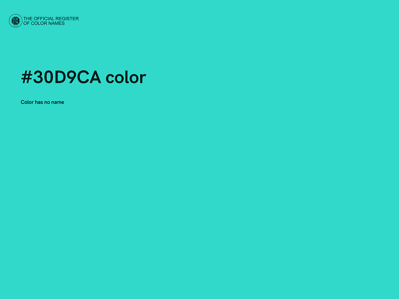 #30D9CA color image