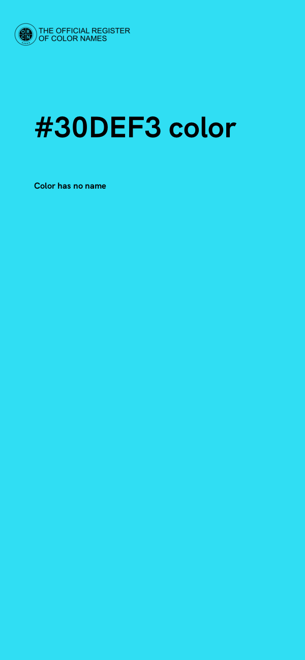 #30DEF3 color image