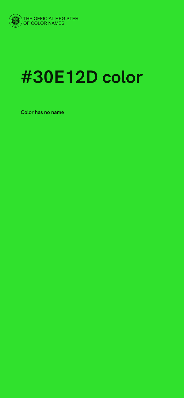 #30E12D color image