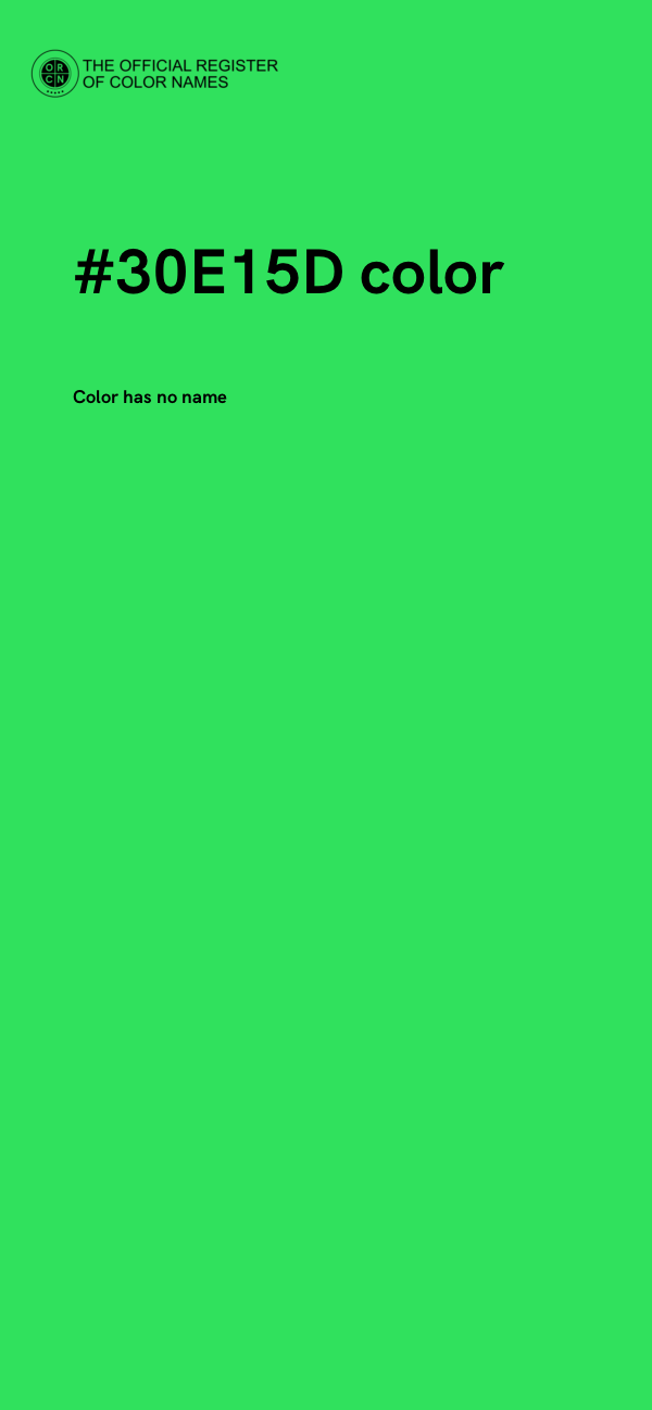 #30E15D color image