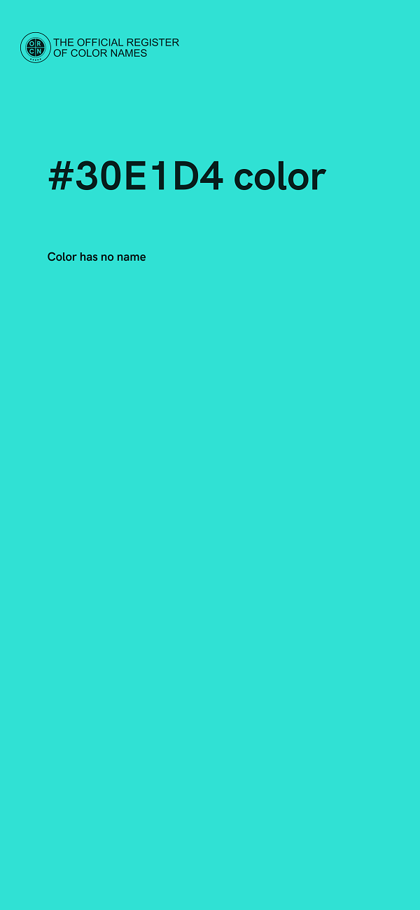#30E1D4 color image