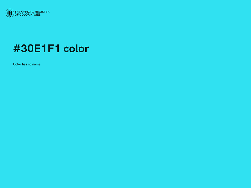 #30E1F1 color image