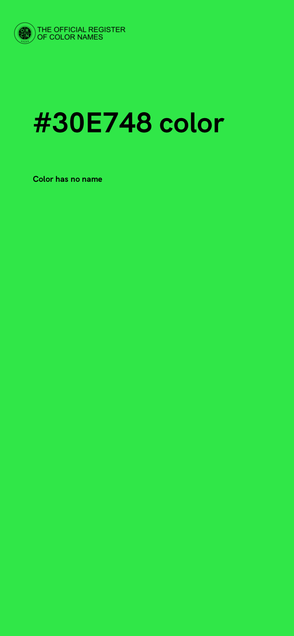 #30E748 color image