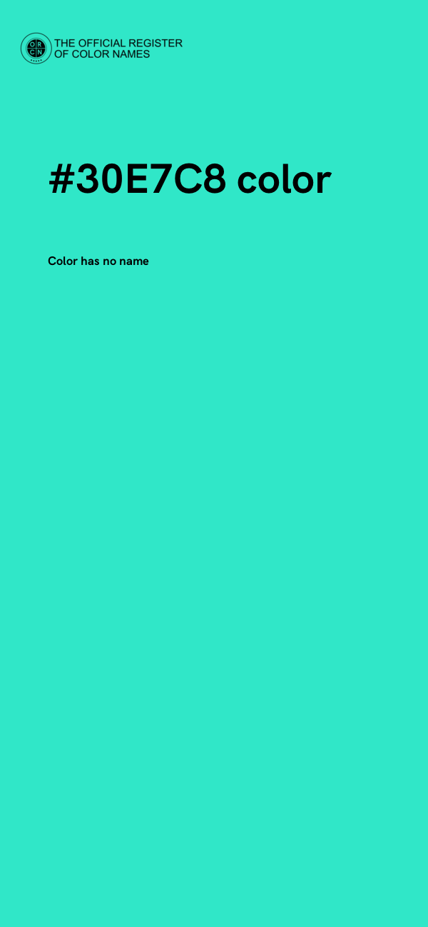 #30E7C8 color image