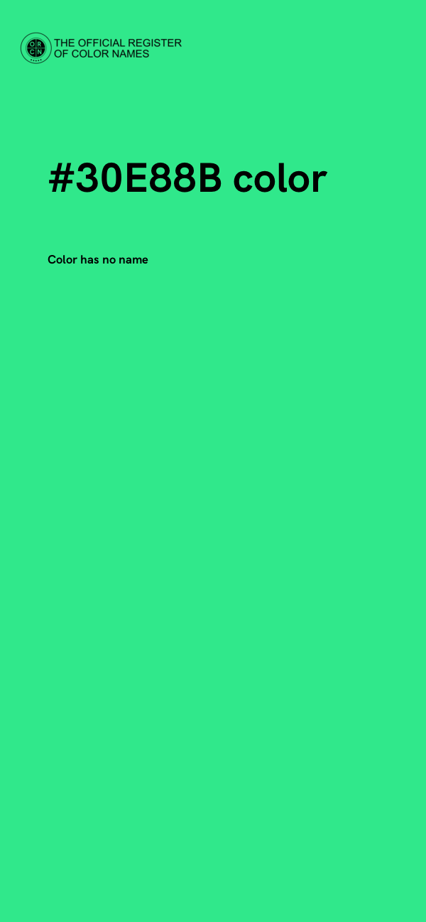 #30E88B color image