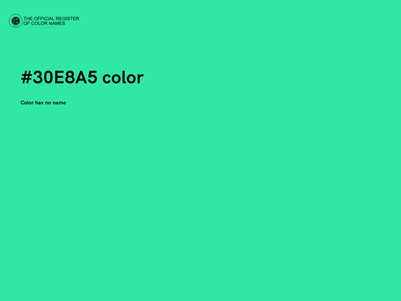 #30E8A5 color image