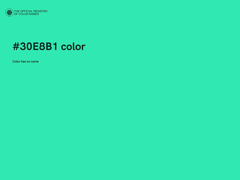 #30E8B1 color image