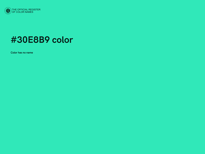 #30E8B9 color image