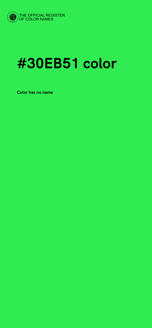#30EB51 color image