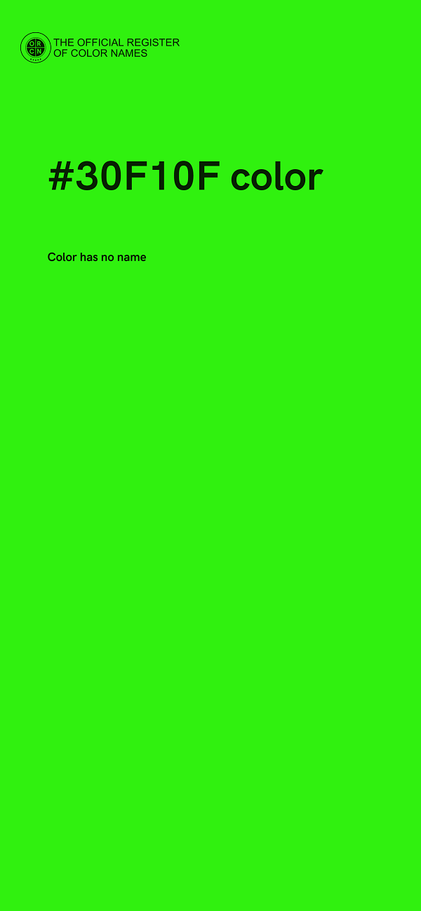 #30F10F color image