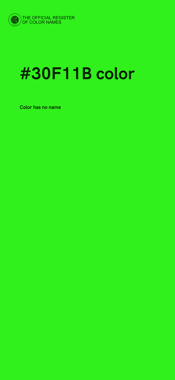 #30F11B color image