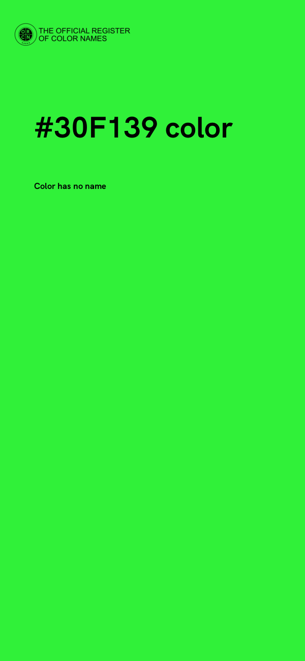 #30F139 color image