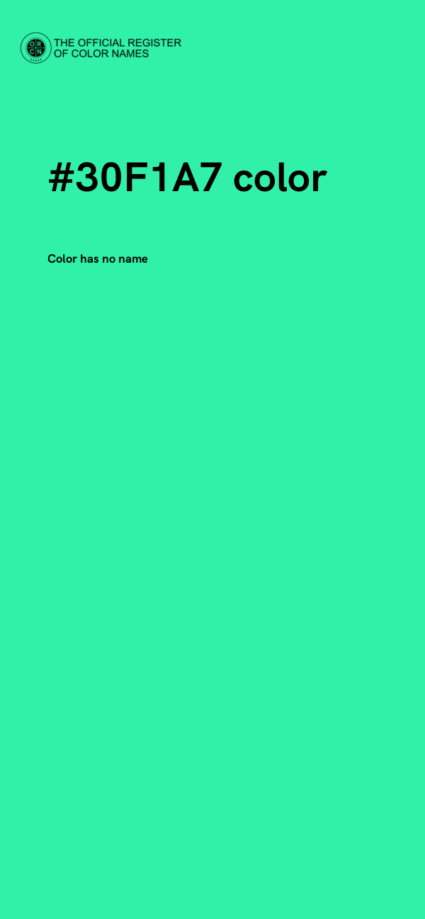 #30F1A7 color image