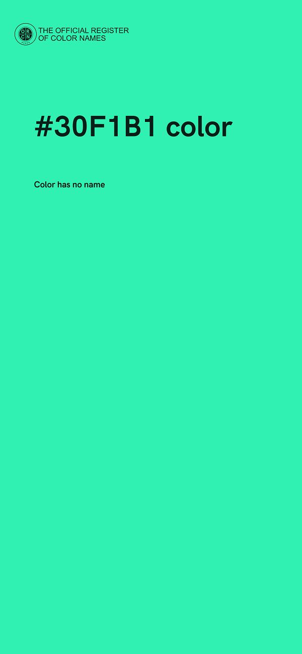 #30F1B1 color image