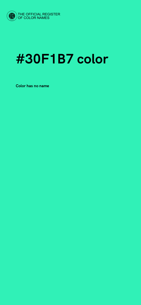 #30F1B7 color image