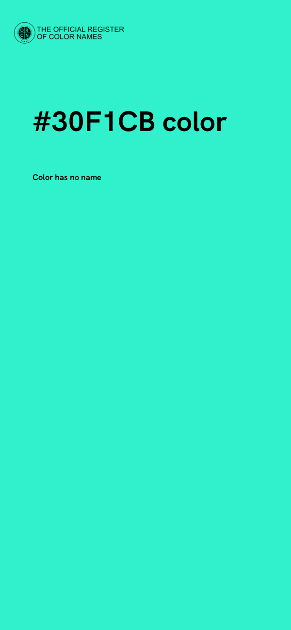 #30F1CB color image