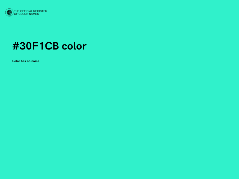 #30F1CB color image