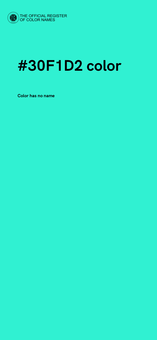 #30F1D2 color image