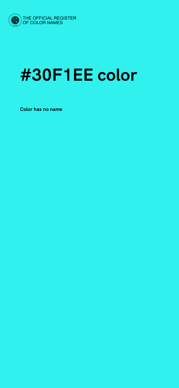 #30F1EE color image