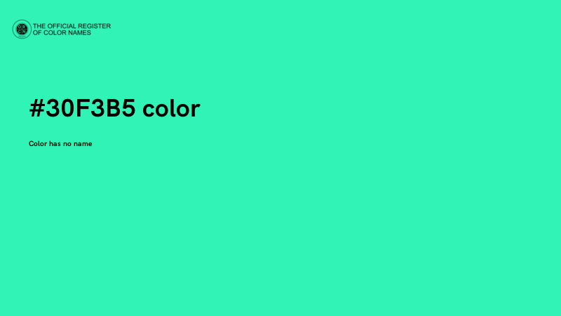 #30F3B5 color image