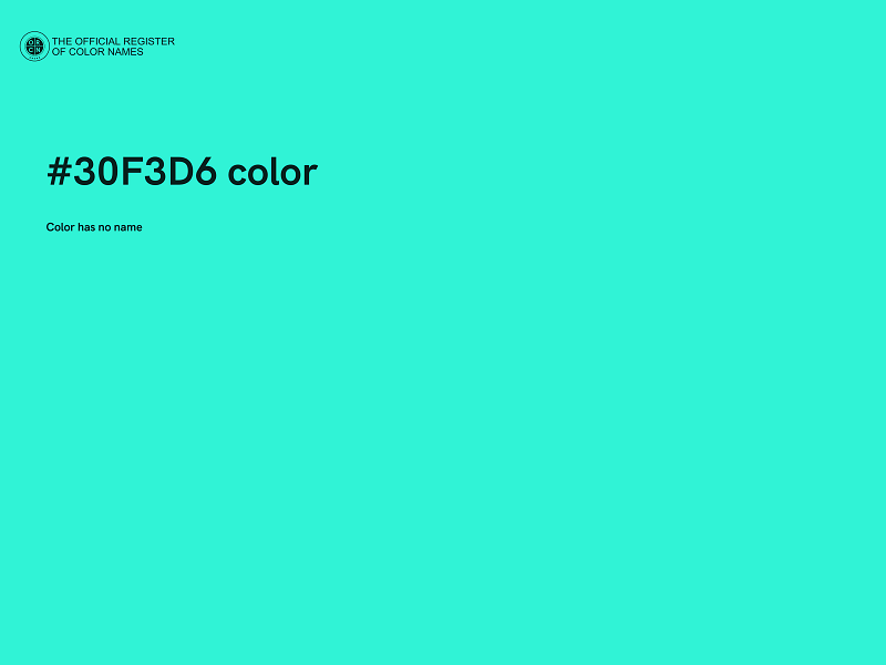 #30F3D6 color image