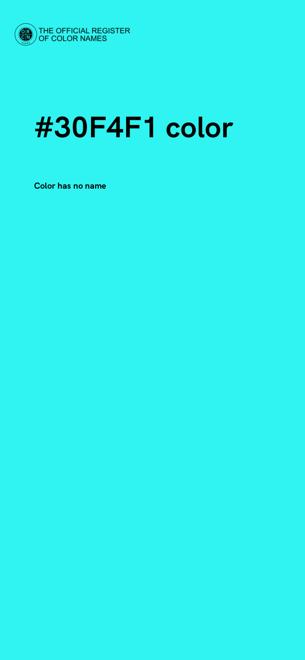 #30F4F1 color image