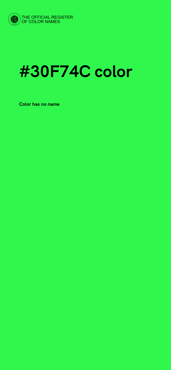 #30F74C color image