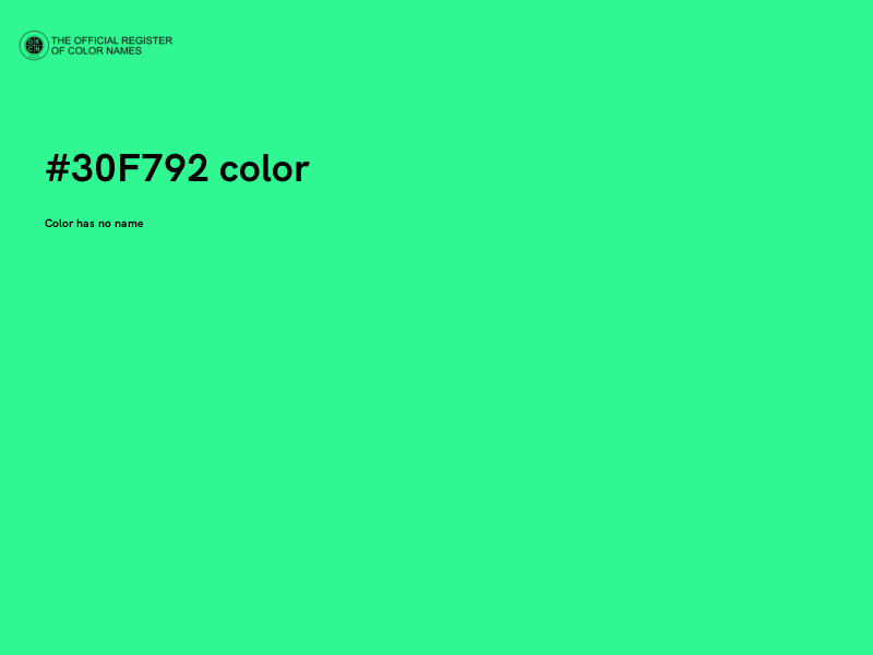 #30F792 color image