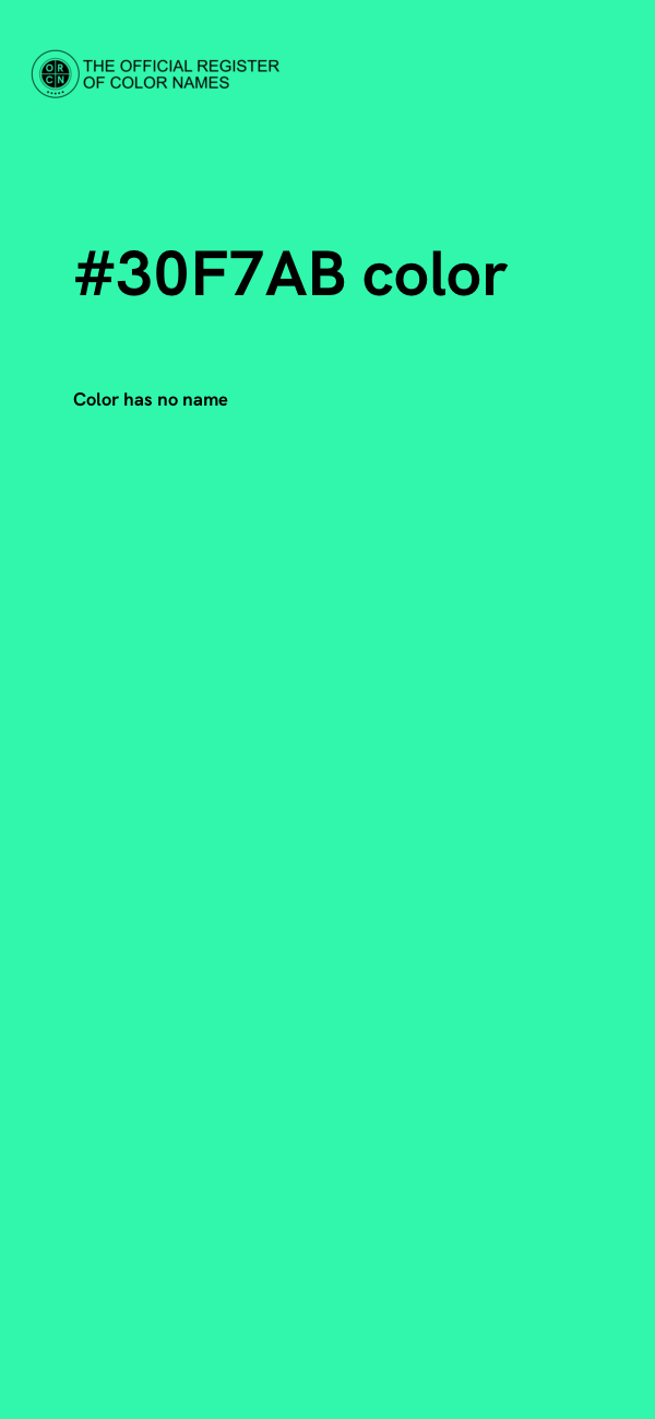 #30F7AB color image