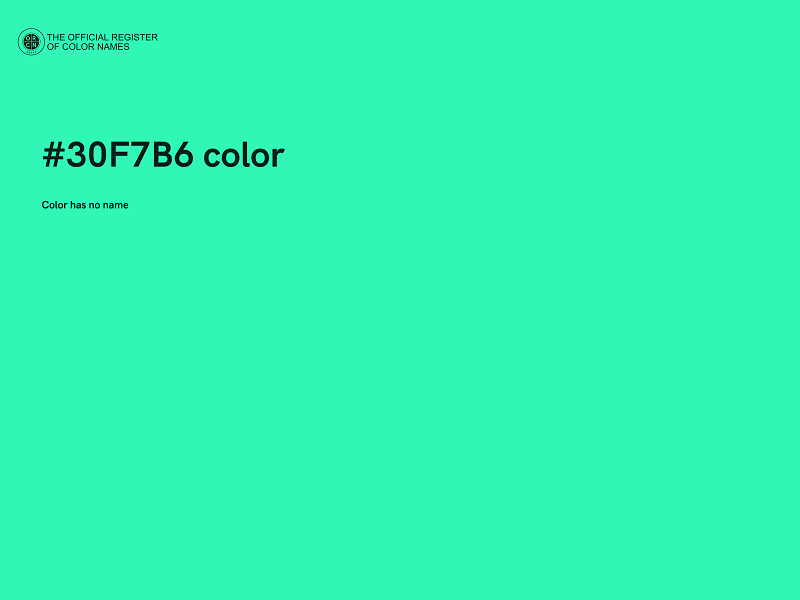 #30F7B6 color image