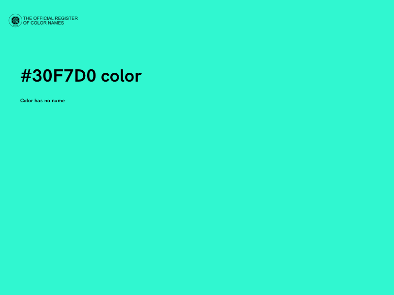 #30F7D0 color image