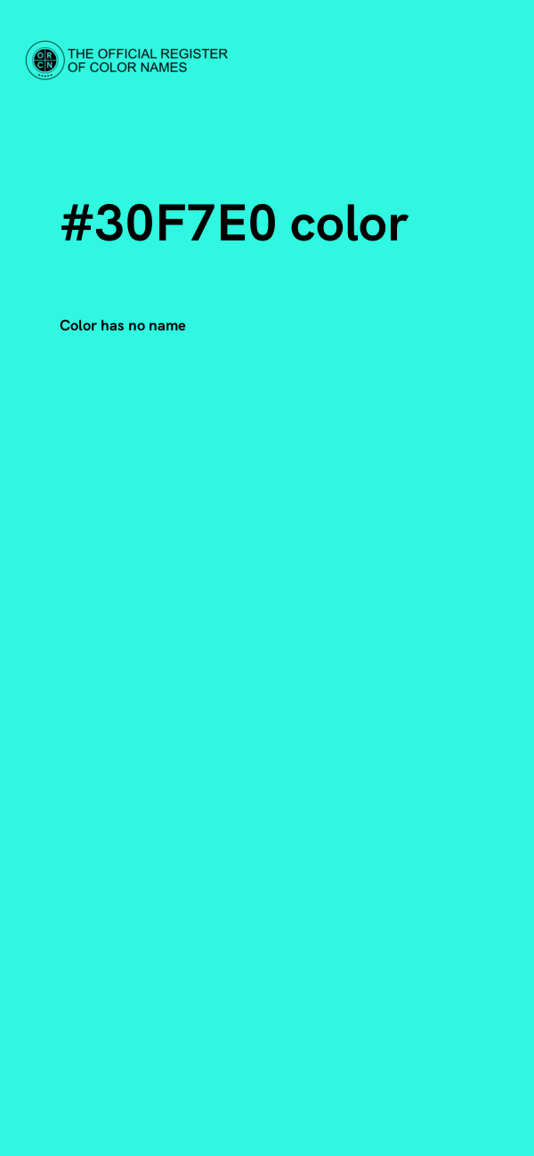 #30F7E0 color image
