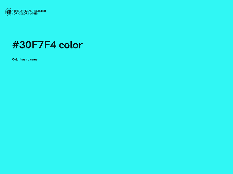 #30F7F4 color image