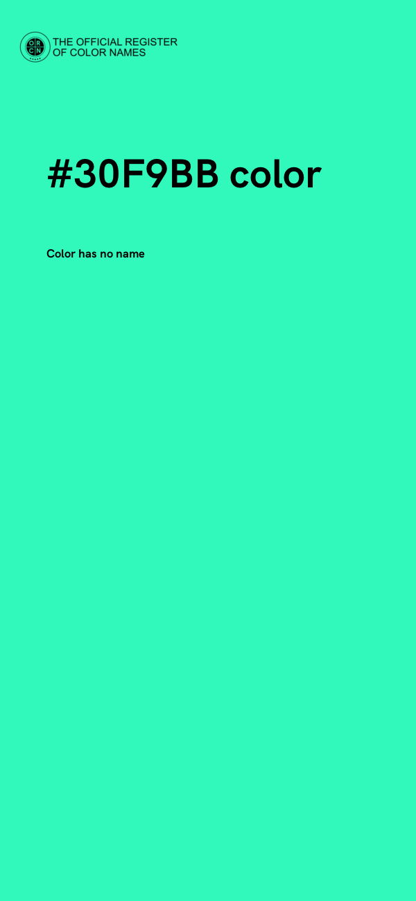 #30F9BB color image