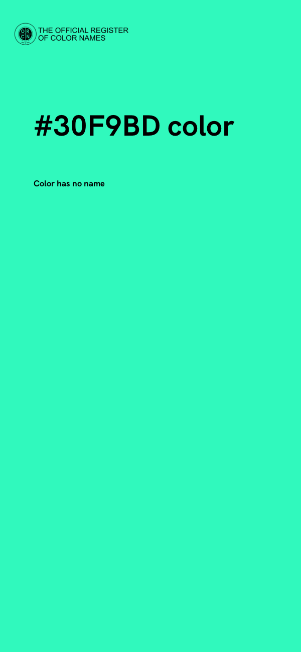 #30F9BD color image