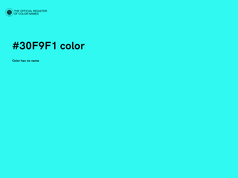 #30F9F1 color image
