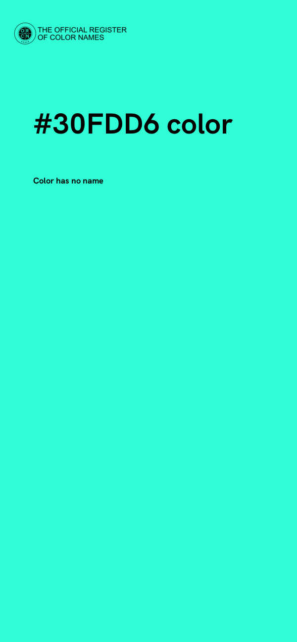 #30FDD6 color image
